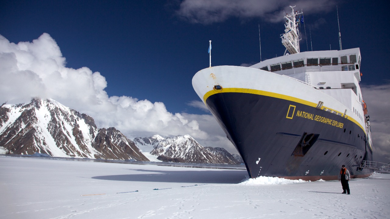 Image Credit: National_Geographic_Explorer_in_fast_ice,_Antarctica.jpg: Jason Auch
derivative work: Avenue (talk) - CC BY 2.0/Wiki Commons