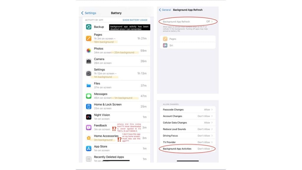 Manage Background App Activity