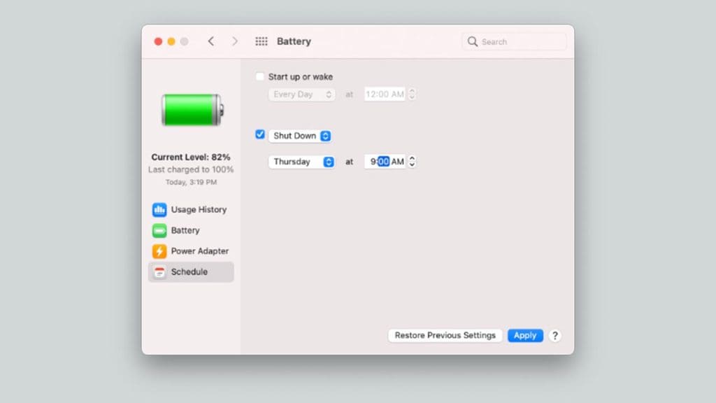 Optimize Energy Saver Preferences