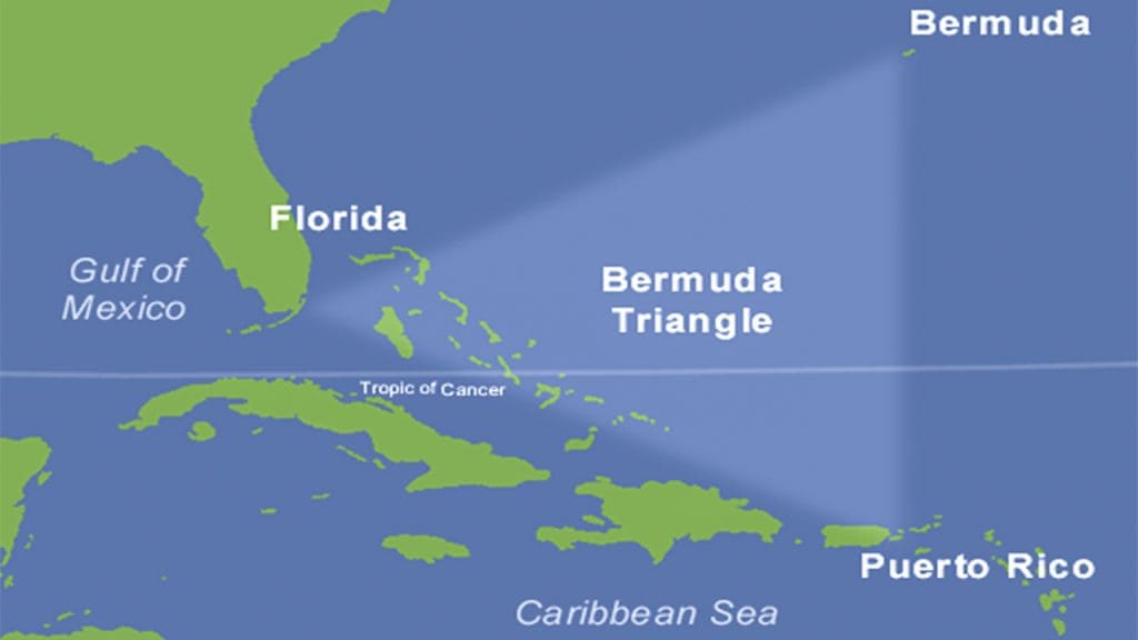 Map of the Bermuda Triangle