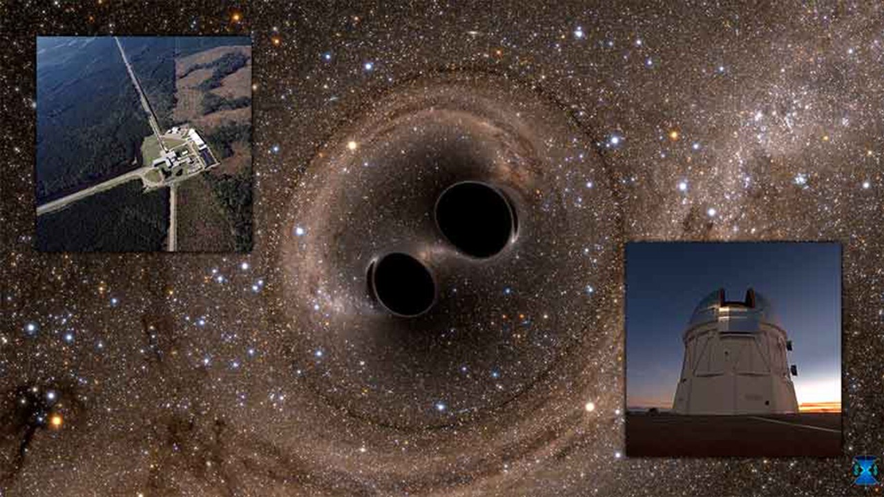 Image Credit: SXS, LIGO Laboratory and T. Abbot & NOAO/AURA/NSF - CC BY 4.0/Wiki Commons