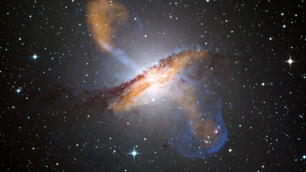 Image Credit: ESO/WFI (Optical); MPIfR/ESO/APEX/A.Weiss et al. (Submillimetre); NASA/CXC/CfA/R.Kraft et al. (X-ray)
Derivative work including grading and crop: Julian Herzog - CC BY 4.0/Wiki Commons