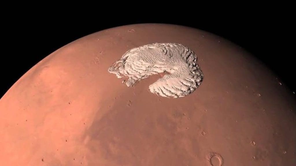 Mars northern pole radar detection