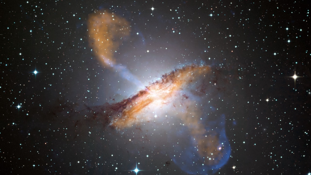 Image Credit: ESO/WFI (Optical); MPIfR/ESO/APEX/A.Weiss et al. (Submillimetre); NASA/CXC/CfA/R.Kraft et al. (X-ray)
Derivative work including grading and crop: Julian Herzog - CC BY 4.0/Wiki Commons