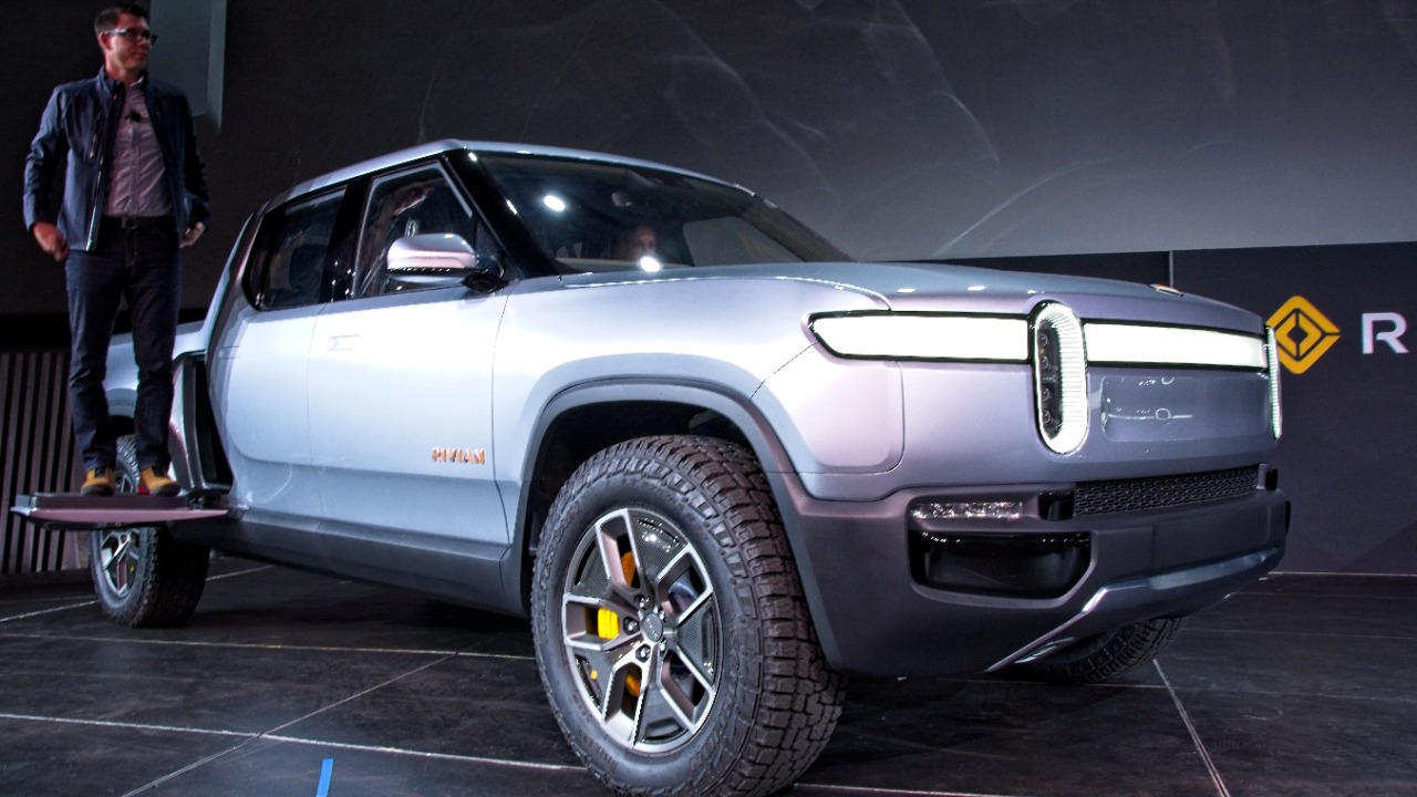 Rivian founder and CEO Robert “RJ” Scaringe at the debut of the Rivian R1T pickup at the 2018 Los Angeles Auto Show, Nov