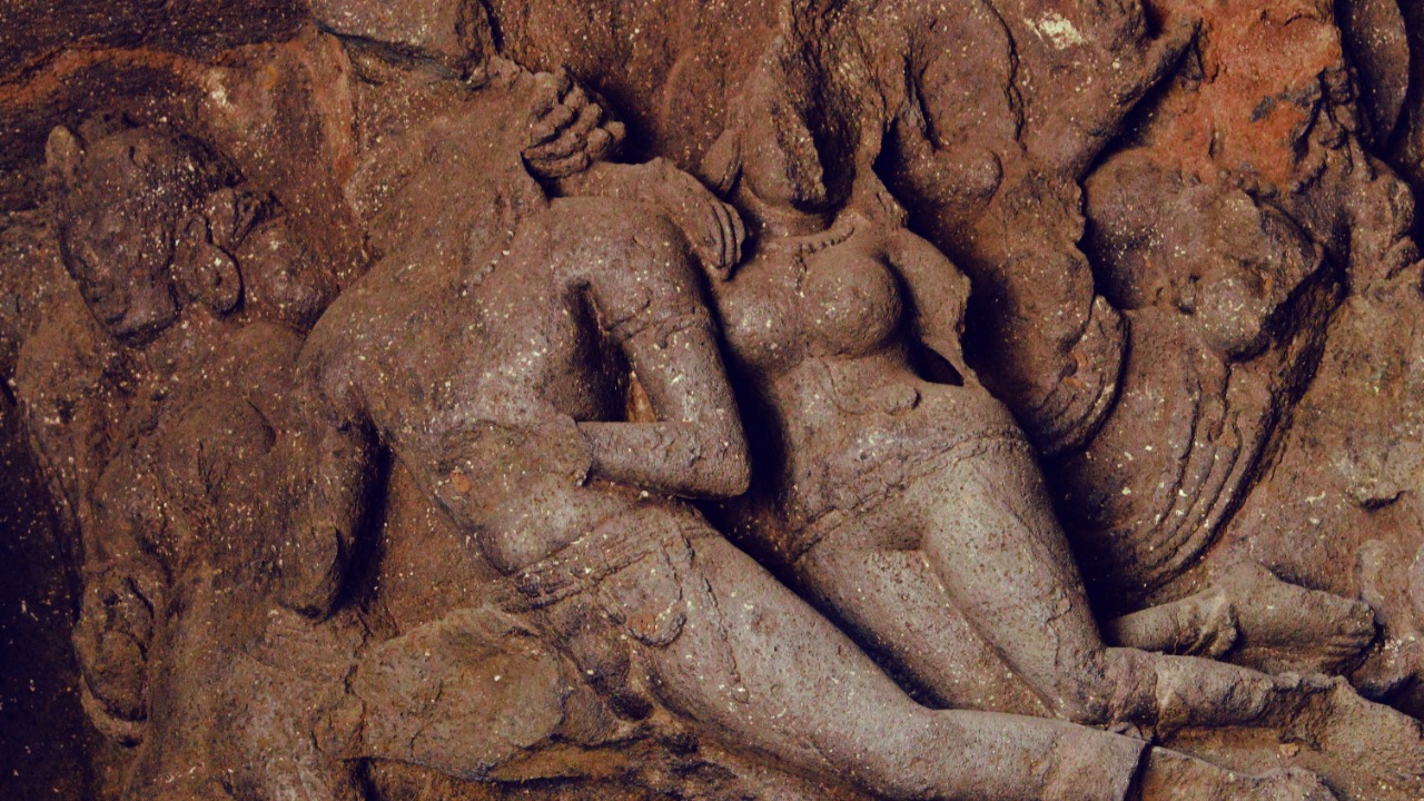 Archaeologists found a chilling carving of a terrifying mythic figure