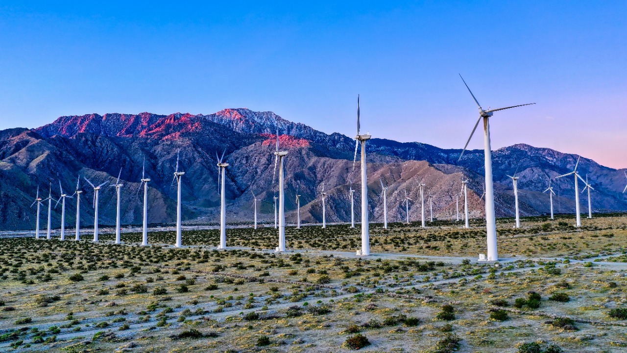 white wind turbines on brown sand during daytime