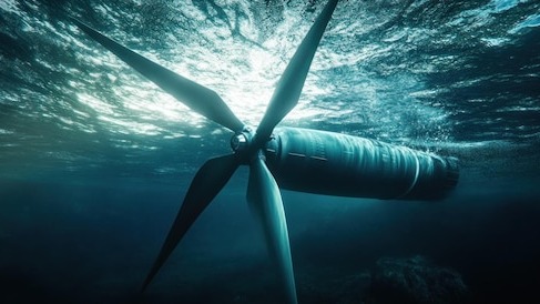 Underwater turbine generating clean energy