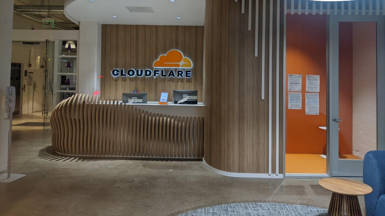 Cloudflare office entrance area