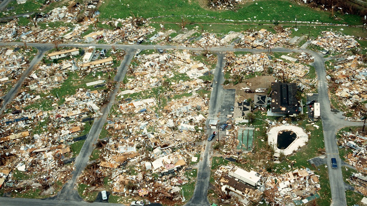 Hurricane Andrew — Image Credit: Department of Defense - Public domain/Wiki Commons