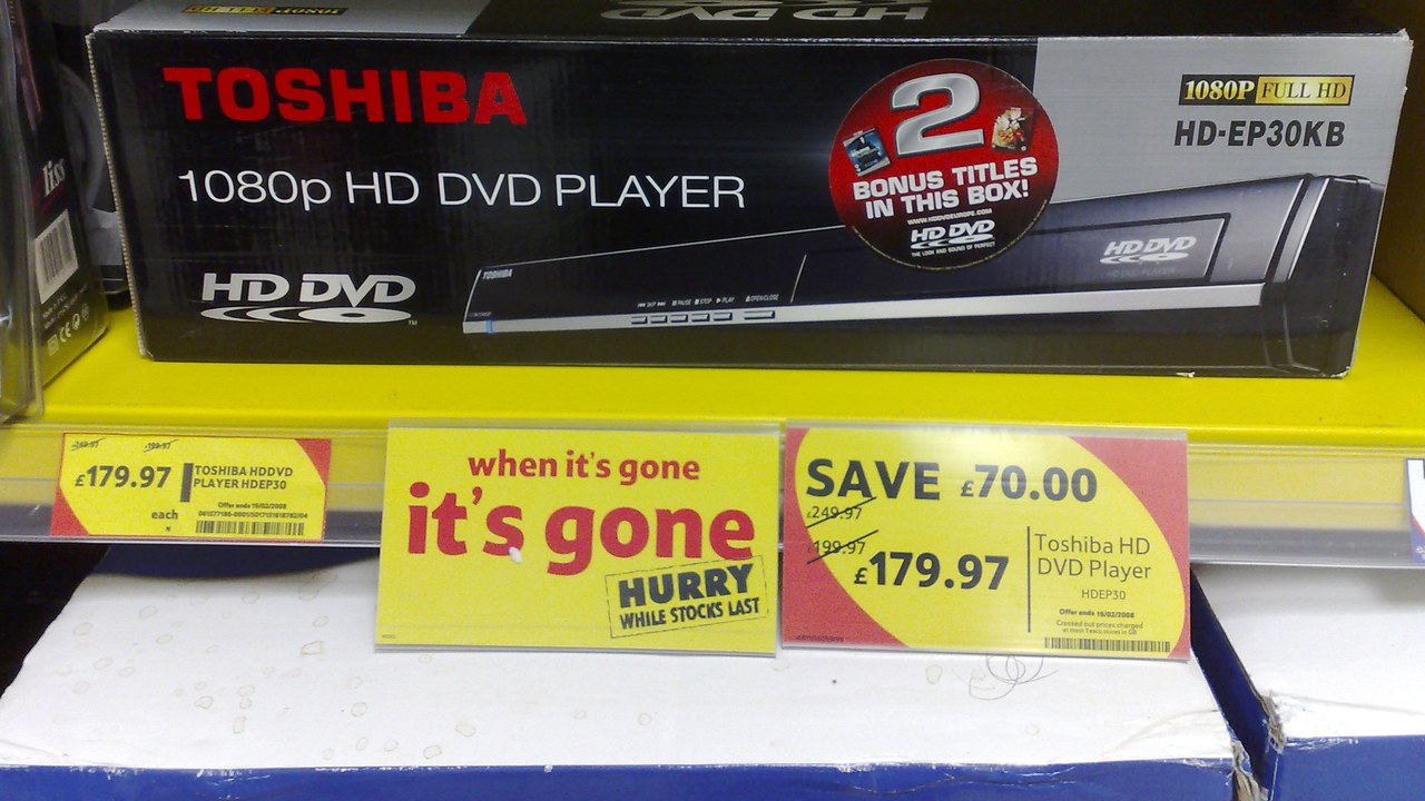 HD DVD — Image Credit: Barnards.tar.gz - CC BY-SA 4.0/Wiki Commons