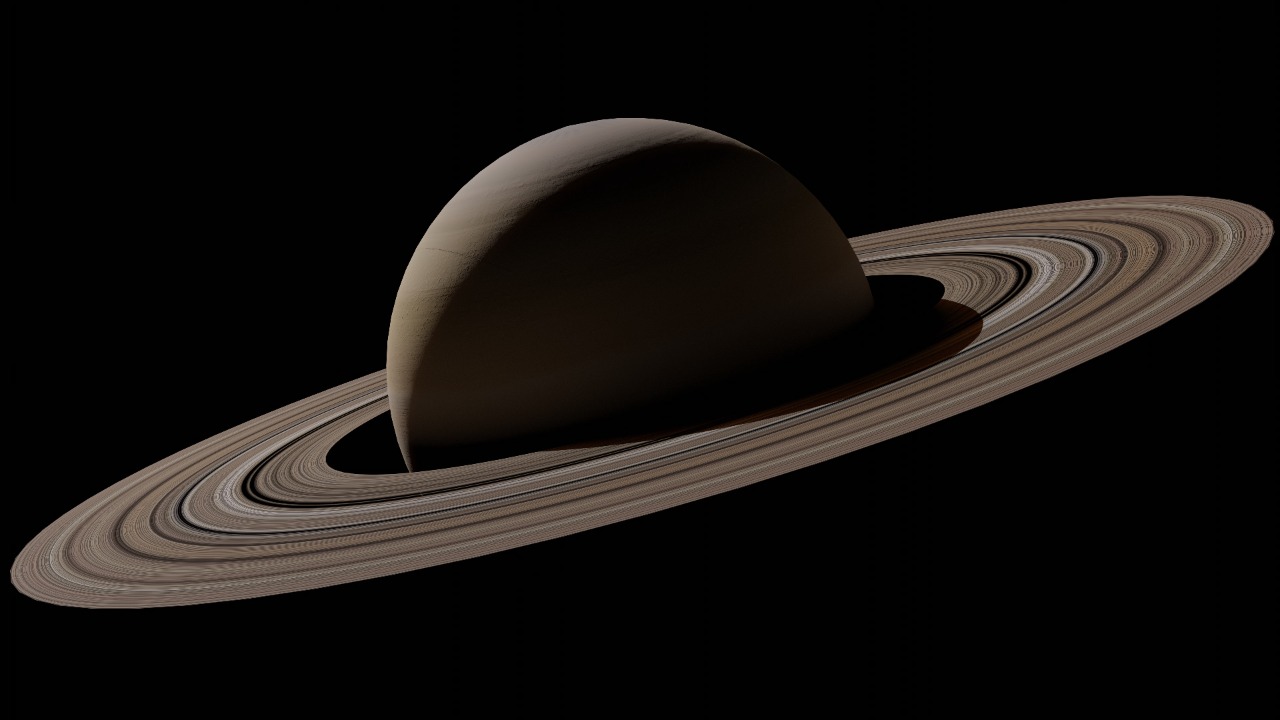 A breathtaking image capturing Saturn’s rings against a black backdrop, showcasing the beauty of this gas giant.