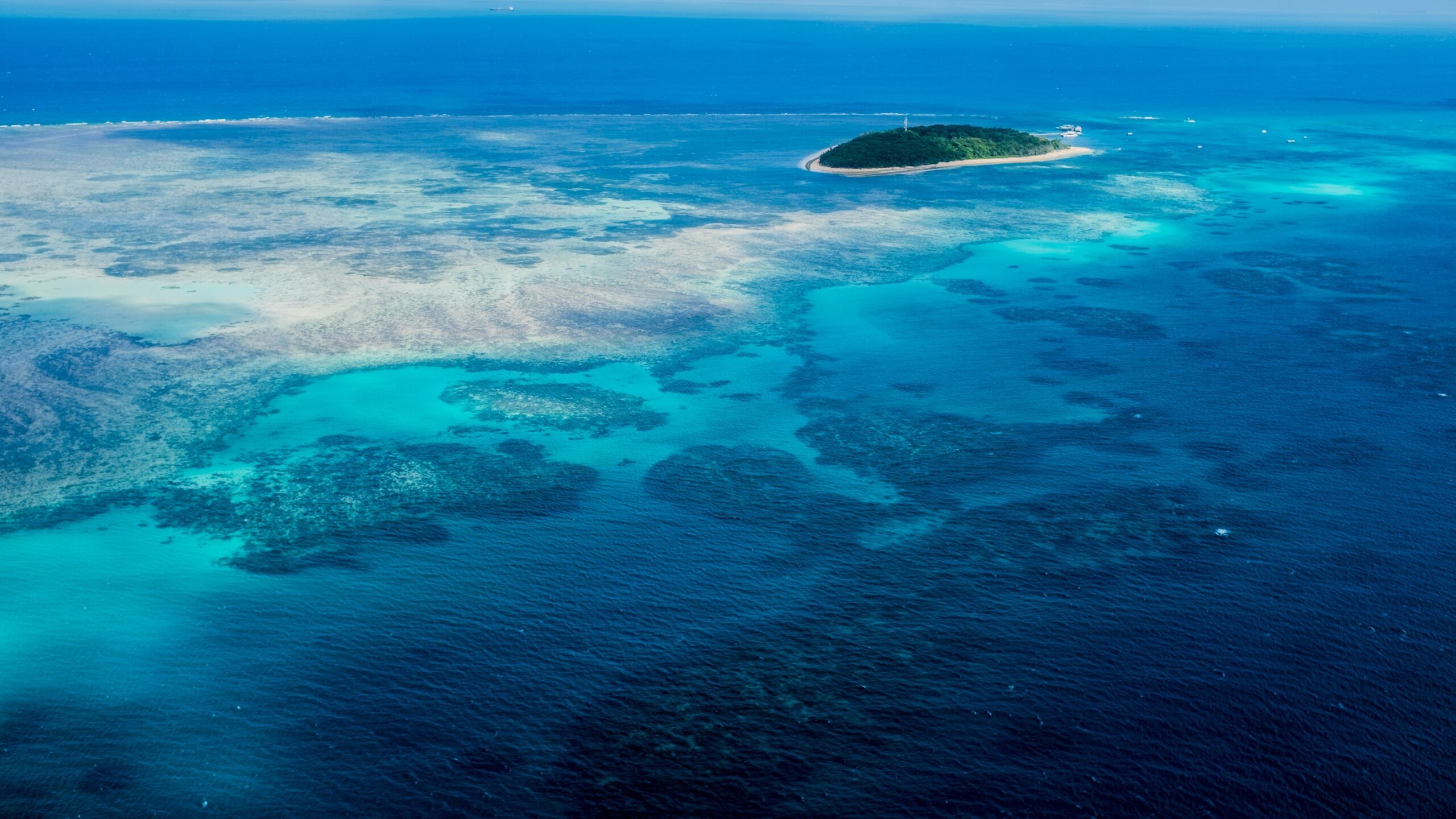 an island in the middle of the ocean