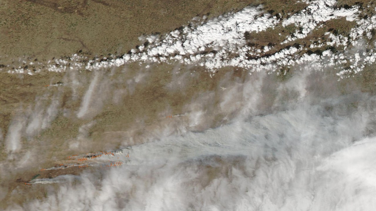 Smokehouse Creek Fire — Image Credit: MODIS Land Rapid Response Team, NASA GSFC - Public domain/Wiki Commons