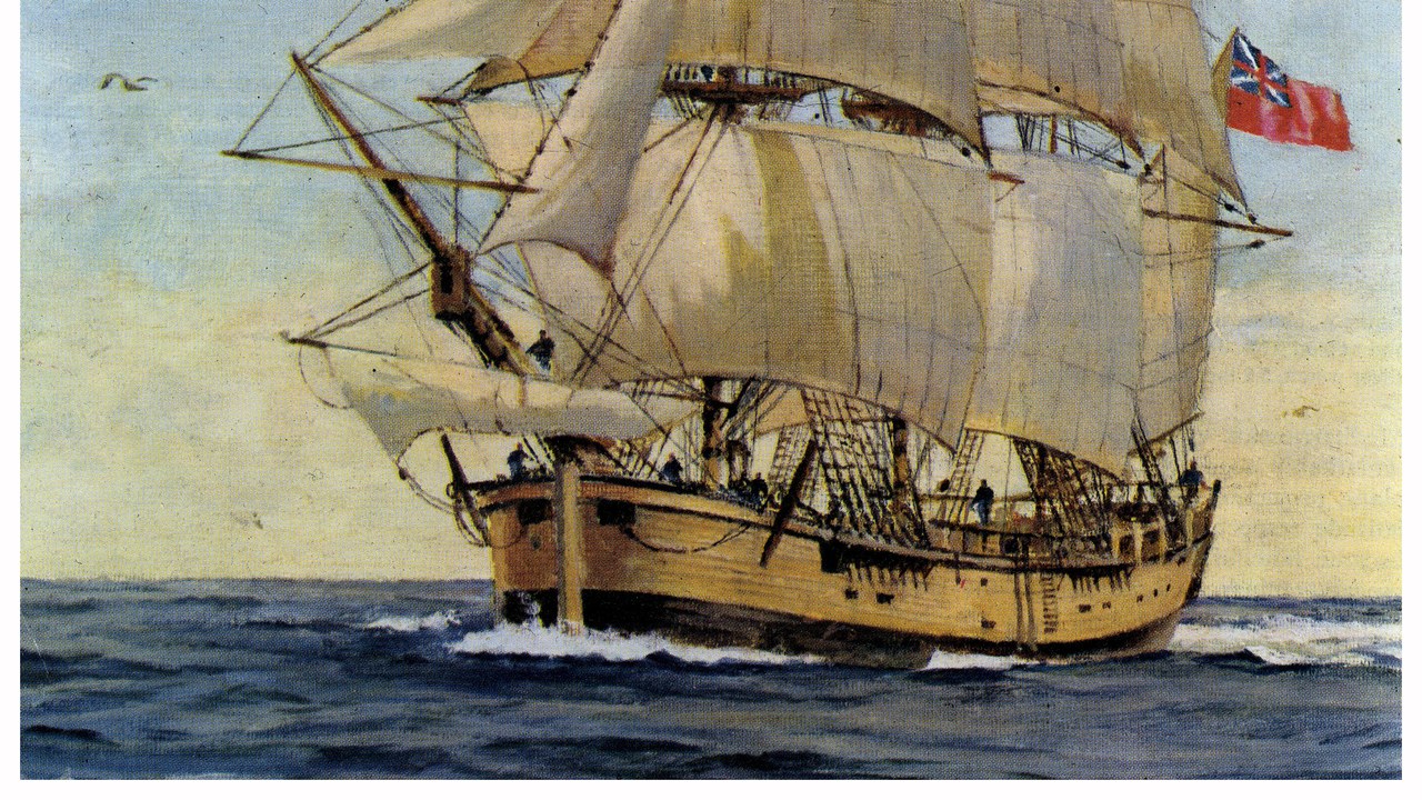 HMB Endeavour — Image Credit: Archives New Zealand from New Zealand - CC BY-SA 2.0/Wiki Commons