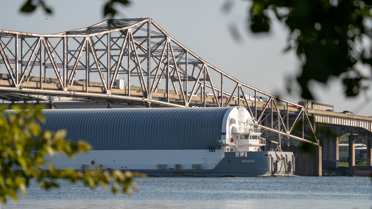 Pegasus barge — Image Credit: NASA Marshall Space Flight Center / Brandon Hancock - Public domain/Wiki Commons